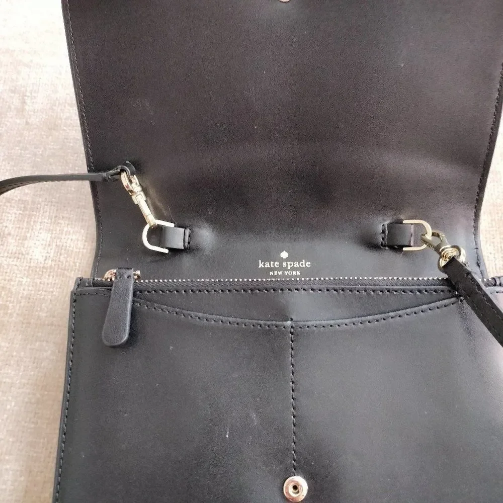 Kate Spade Crossbody Wallet Purse Black